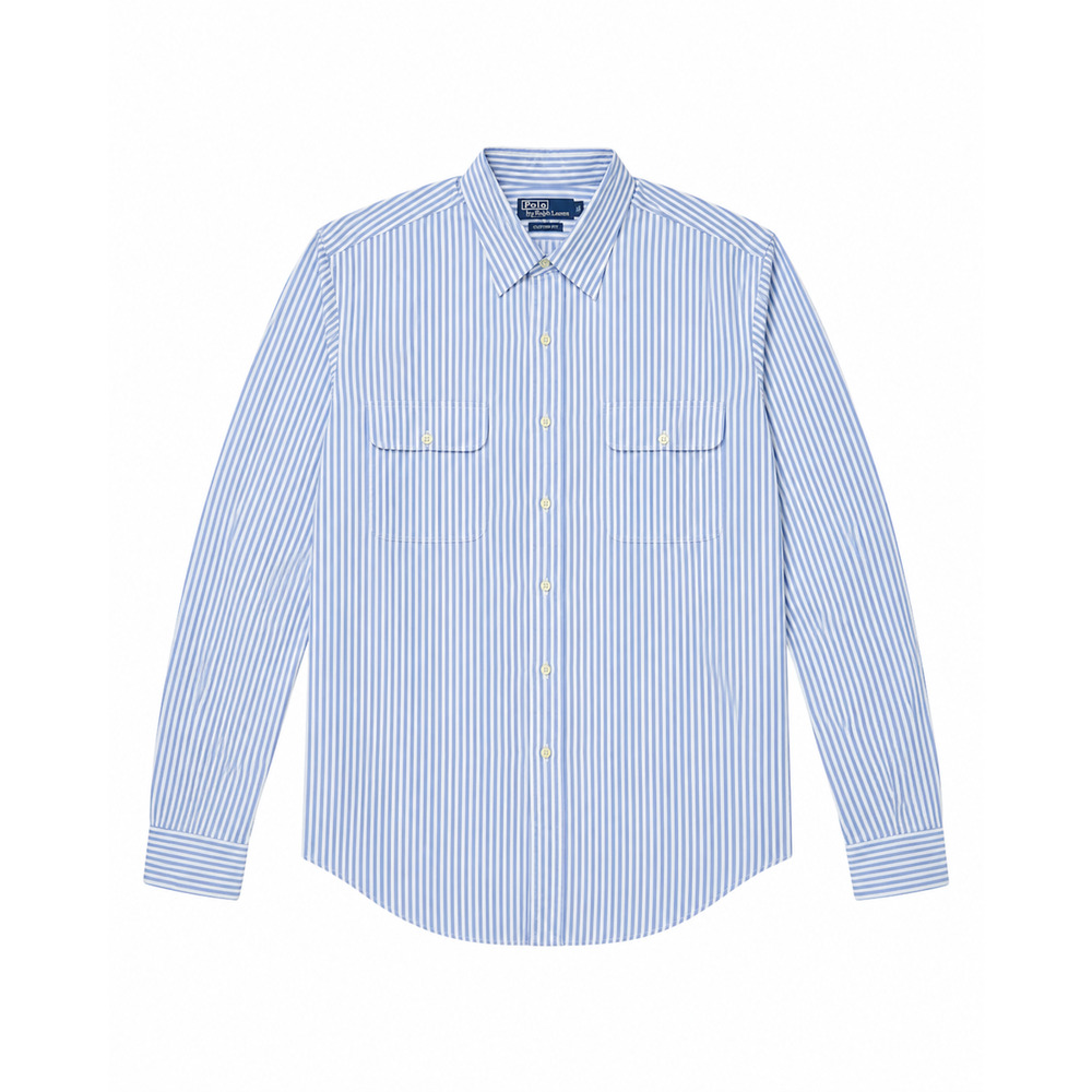 Polo Ralph Lauren Classic-Fit Oxford Shirt Mens XL Blue Stripe Vintage 90s Y2K